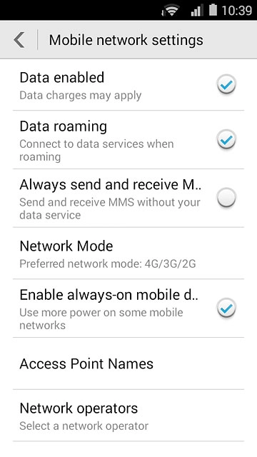 Press Access Point Names.