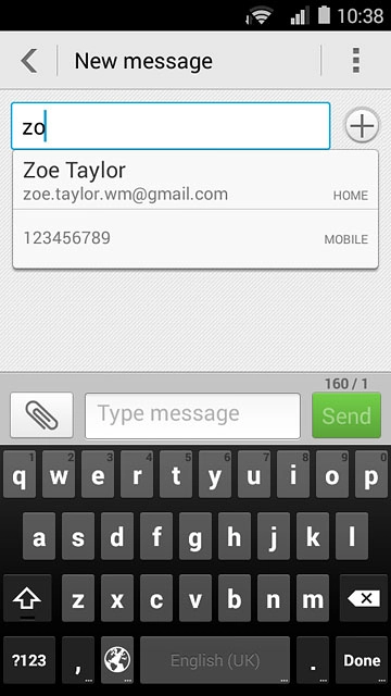 Key in the first letters of the required contact.Matching contacts are displayed.Press the required contact.