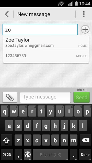 Key in the first letters of the required contact.Matching contacts are displayed.Press the required contact.