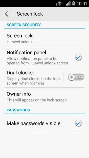Press Screen lock.