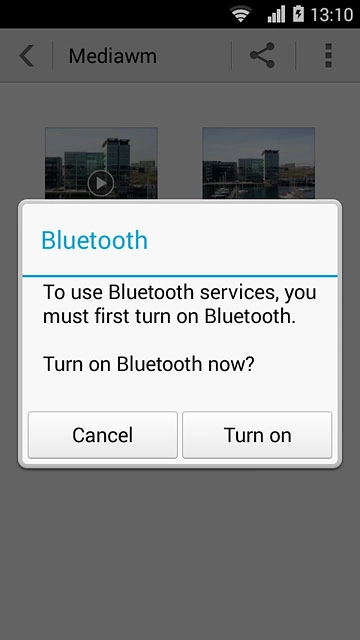 If Bluetooth is turned off:Press Turn on.