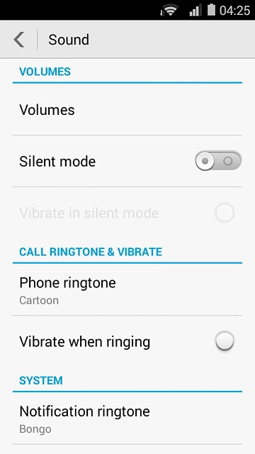 Press Phone ringtone.