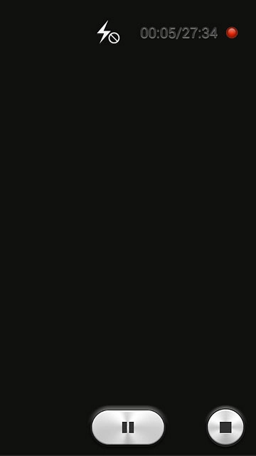 Press the stop icon to stop recording.The video clip is automatically saved.