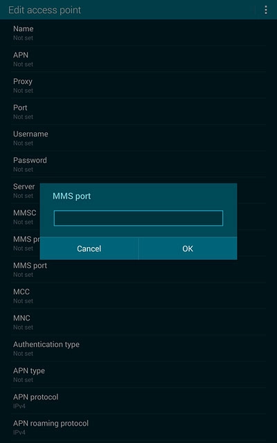 Key in 8080 and press OK.