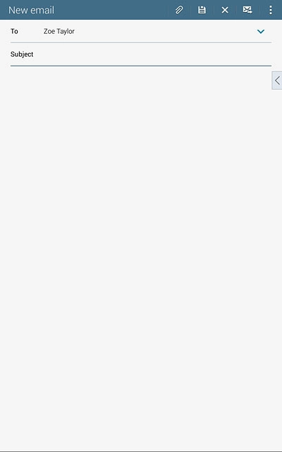 Press Subject.Key in a subject for the email message.