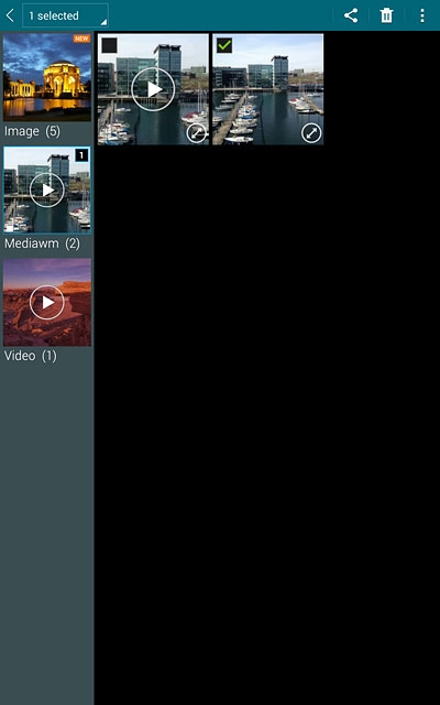 Press the share icon.