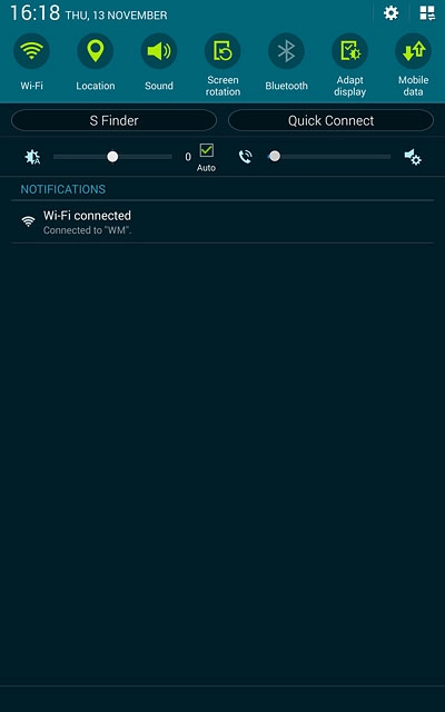 Slide your finger down the display starting from the top edge of your tablet.Press Mobile data to turn the function on or off.