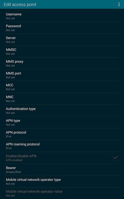 Press the menu icon.