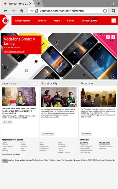 Press the bookmarks icon.