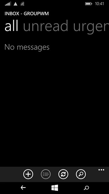 Press the new email message icon.