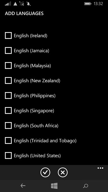Press the required language.
