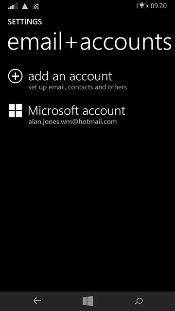 Press add an account.