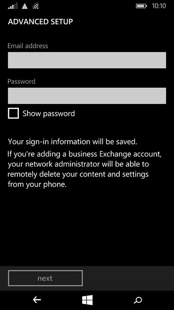 Press the field below 