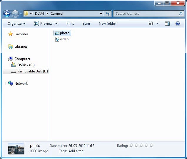 Highlight a file and move or copy it to the required location.