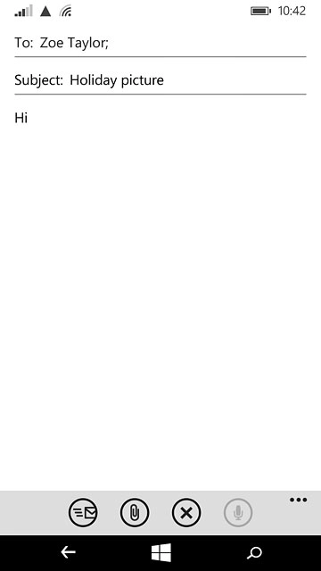 Press the attachment icon.Go to the required folder.