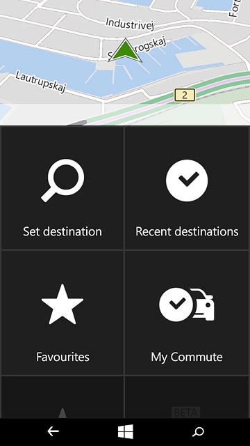 Press Favourites.Your favourite locations are displayed.