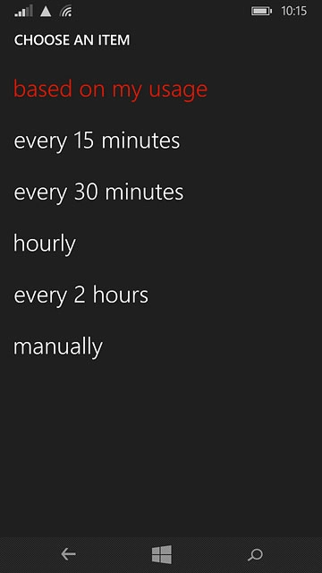 Press the required interval or manually.