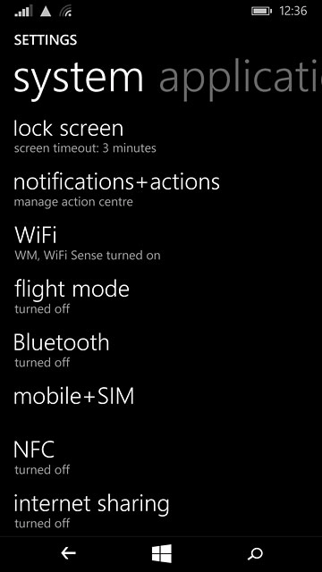 Press internet sharing.