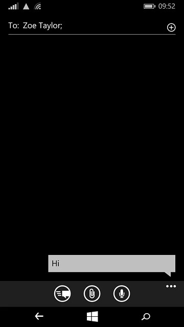 Press the attachment icon.Select one of the following options:Insert picture, go to 4a.Insert video clip, go to 4b.