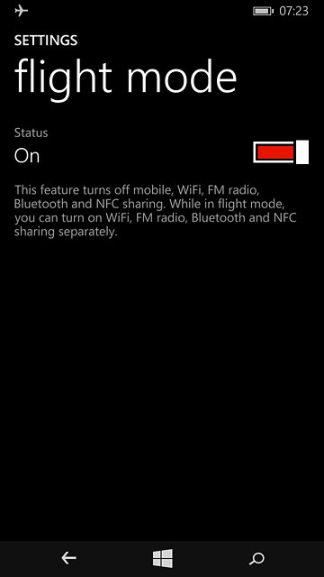 Press the home icon to return to the home screen.