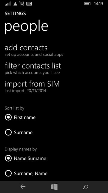 Press the home icon to return to the home screen.