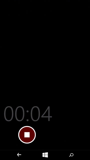 Press the stop icon to stop recording.The video clip is automatically saved.
