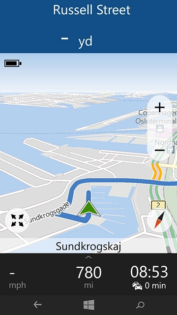Current speed, distance to destination and the time of arrival are displayed at the bottom of the display.Follow the verbal instructions or the instructions on the display to go to the selected destination.