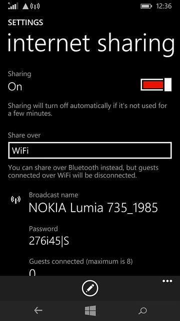 Press the home icon to return to the home screen.