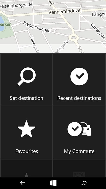 Press Recent destinations.A list of previous destinations is displayed.