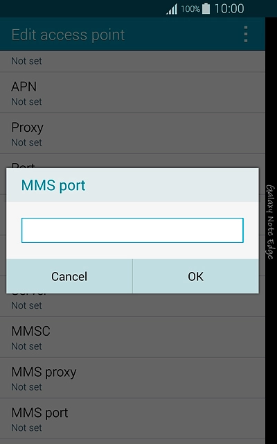 Key in 8080 and press OK.