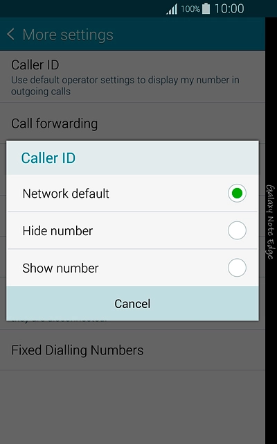 Press Hide number or Show number.
