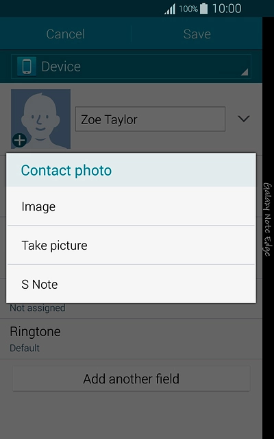 To assign a saved picture:Press Image.