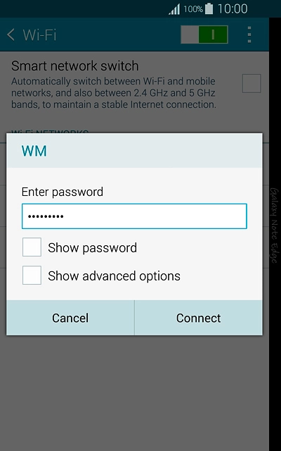 Follow the instructions on the display to select security settings, if required.Press Connect.