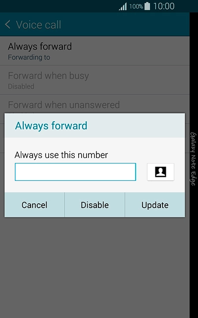 Press Disable.Repeat until all diverts have been cancelled.