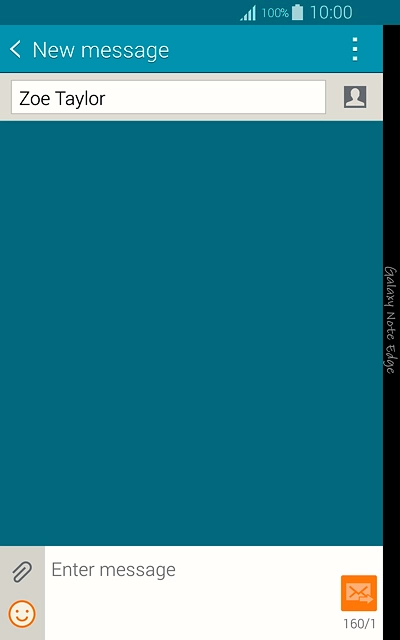 Press Enter message.Write the text for your text message.