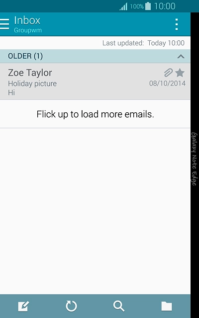 Press the new email message icon.