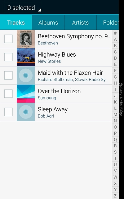 Press the required audio files to select them.