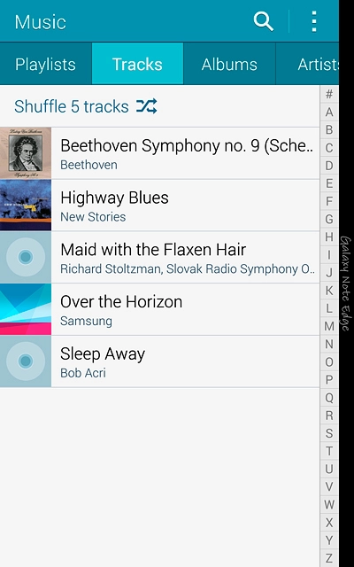 Press the required category.Go to the required audio file or playlist.