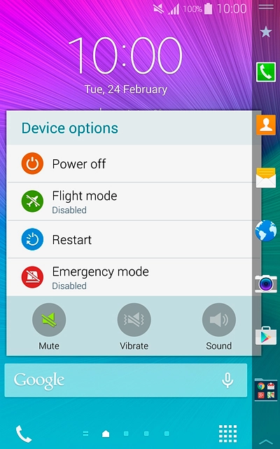 To turn off silent mode:Press Sound.