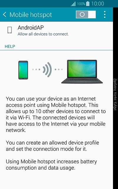 Press the menu icon.