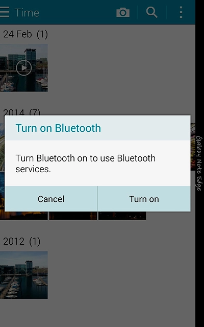 If Bluetooth is turned off:Press Turn on to turn on Bluetooth.