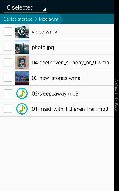 Press the box next to the required file.