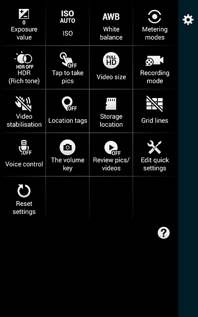 Press Location tags to turn the function on or off.