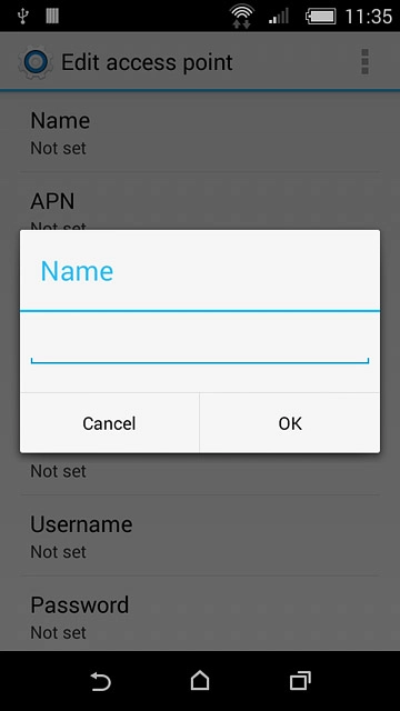 Key in Vodafone MMS and press OK.