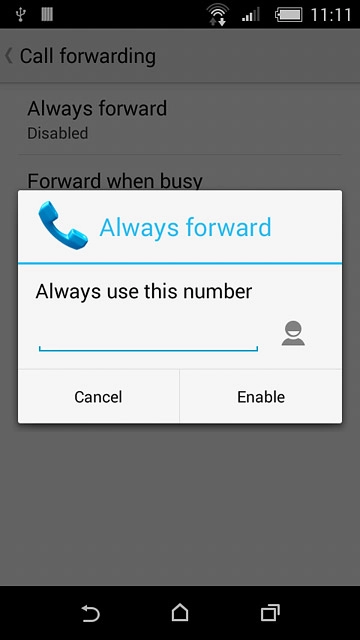 Key in +61414121121 and press Enable.