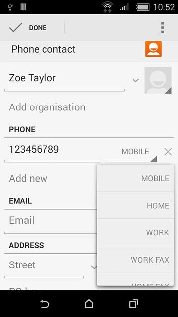 Press the required number type.
