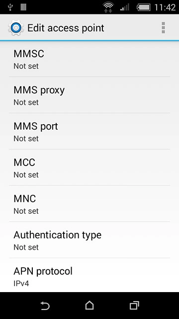 Press Authentication type.
