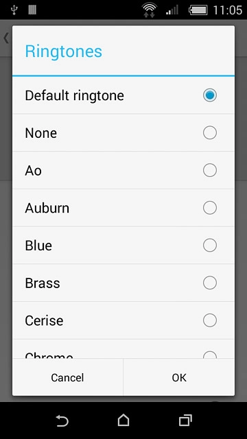Press the different ring tones to listen to them.