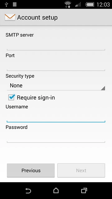 If you turn on SMTP authentication:Press the field below 