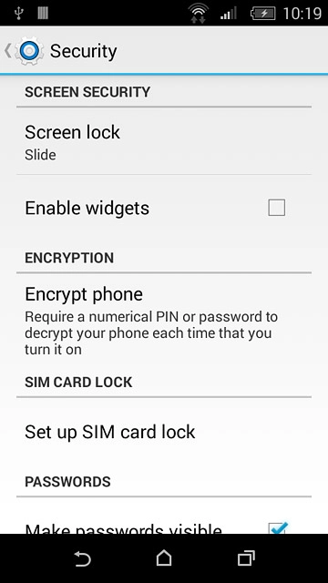 Press Set up SIM card lock.